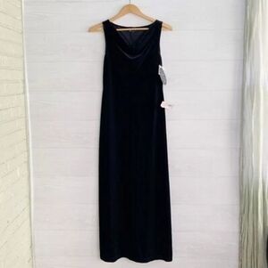 My Michelle- Black Velvet Maxi Dress